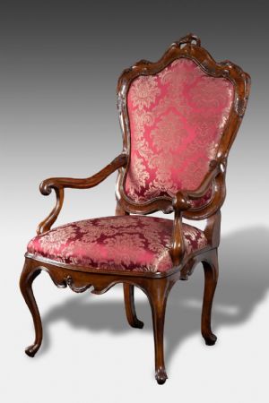 18th Century Walnut Armchair, Venice