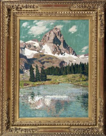 Cesare Maggi (1881-1961) The Matterhorn from the Blue Lake - 1923