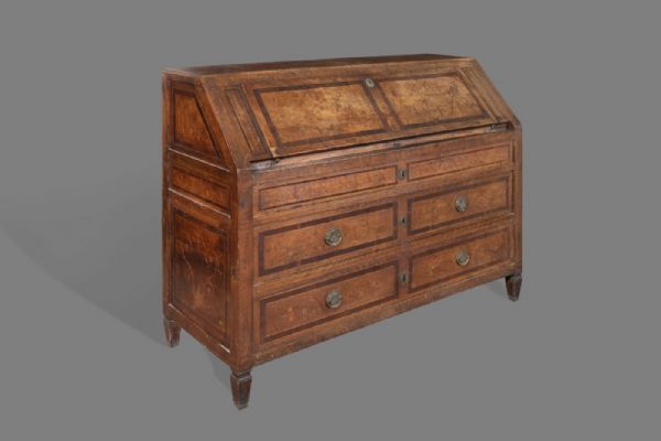 Luigi XVI drop-front desk, Rolo (RE)
