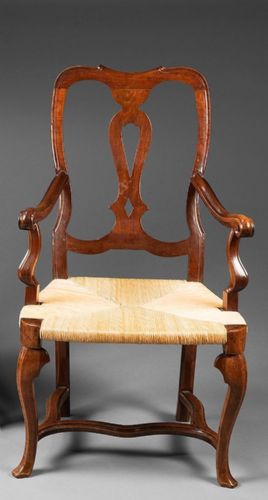 Fauteuil en noyer Sec. XVIII Modène