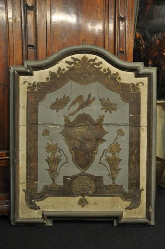 Panel de madera lacada y dorada, Piamonte siglos XVII-XVIII