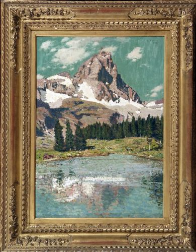 Cesare Maggi (1881-1961) The Matterhorn from the Blue Lake - 1923