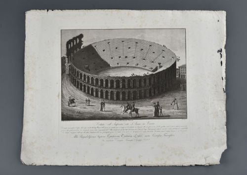 Bennassuti Giuseppe "Vue de l'amphithéâtre appelé les arènes de Vérone"
    