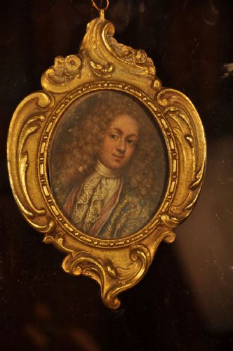 XVIII siècle Portrait miniature sur cuivre