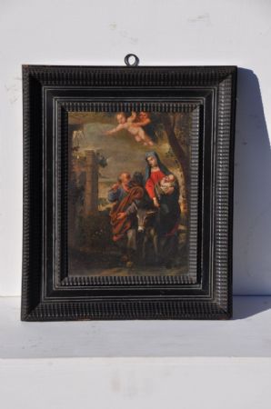 Interesting painting within an important contemporary frame "Flight into Egypt"
    